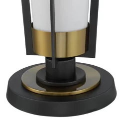 Possini Euro Design Mid Century Modern Torchiere Lamp 4-Light 68" Tall Antique Brass Off White Linen Cone Shade Living Room Office Uplight -Famous Lighting Store GUEST 65e00b14 c466 4f6f 9c9d 03f116c3044f