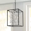 Possini Euro Design Black Silver Pendant Chandelier 15 1/4" Wide Modern Clear Crystal Flower Vine 4-Light Fixture For Dining Room House -Famous Lighting Store GUEST 669c773e 37ab 4535 a977 f7e3c7881808