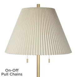 Possini Euro Design Milan Modern 66" Tall Floor Lamp Gold Metal Beige Pleated Empire Fabric Shade For Living Room Bedroom Office -Famous Lighting Store GUEST 6779aa2d 2847 457b 83cc ce6d2fae6545