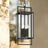 Possini Euro Design Jericho Modern Outdoor Hanging Light Textured Black 24 1/4" Clear Glass Panel For Post Exterior Barn Deck House Porch Yard Patio -Famous Lighting Store GUEST 67c7894a cbb3 4d5f b4e4 7843f1c2dae0