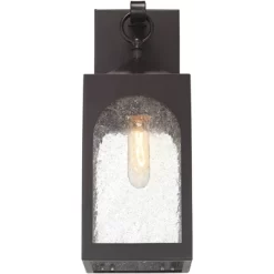 Possini Euro Design Tyne Modern Outdoor Wall Light Fixture Bronze 16 1/2" Seedy Glass For Post Exterior Barn Deck House Porch Yard Posts Patio Home -Famous Lighting Store GUEST 6ce3aa39 c1be 449c 9530 aef14c1fa5df