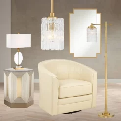 Possini Euro Design Kinsey Modern Downbridge Floor Lamp 67" Tall Warm Brass Metal Stone Pattern Glass Shade For Living Room Reading Bedroom Office -Famous Lighting Store GUEST 6e6ccf14 87f1 4cac 86f0 ca3be36ab762