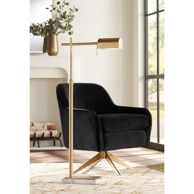 Possini Euro Design Traditional Pharmacy Floor Lamp 60" Tall Warm Gold Adjustable Swivel Head For Living Room Reading House Bedroom 3 Possini Euro Design Traditional Pharmacy Floor Lamp 60" Tall Warm Gold Adjustable Swivel Head For Living Room Reading House Bedroom