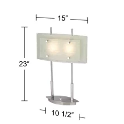 Possini Euro Design Charles Street Modern Desk Lamp 23" High Chrome Satin Nickel Frosted Slump Glass Shade For Bedroom Living Room Bedside Nightstand 13 Possini Euro Design Charles Street Modern Desk Lamp 23" High Chrome Satin Nickel Frosted Slump Glass Shade For Bedroom Living Room Bedside Nightstand -Famous Lighting Store GUEST 72f5eda7 e445 4ef1 bab7 c99c49fe11e9