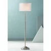 Possini Euro Design Roxie Modern Floor Lamp Standing 65 1/2" Tall Brushed Nickel Sheer Linen Double Drum Shade For Living Room Bedroom Office House -Famous Lighting Store GUEST 742848c5 5379 4e4f 95bc a5f1130ddc46