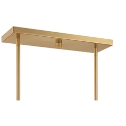 Possini Euro Design Kime Gold Linear Pendant Chandelier 50" Wide Modern 8-Light Fixture For Dining Room House Foyer Kitchen Island Entryway Bedroom -Famous Lighting Store GUEST 78149ca9 fbb3 4e9a 9e8f 393470bf8512