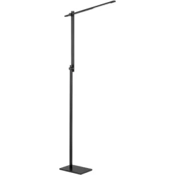 Possini Euro Design Barrett Modern Floor Lamp 53" Tall Anodized Black Metal LED Adjustable Touch On Off For Living Room Reading Bedroom Office House -Famous Lighting Store GUEST 7956f025 ddf8 4f16 b6b4 a7b3bcd2b4ab