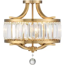 Vienna Full Spectrum Prava Modern Ceiling Light Semi Flush Mount Fixture 16 1/2" Wide Warm Brass 4-Light Crystal Drum For Bedroom Kitchen Living Room 11 Vienna Full Spectrum Prava Modern Ceiling Light Semi Flush Mount Fixture 16 1/2" Wide Warm Brass 4-Light Crystal Drum For Bedroom Kitchen Living Room -Famous Lighting Store GUEST 7b74f4d4 6722 4a28 a8a4 539ac4e3fda0