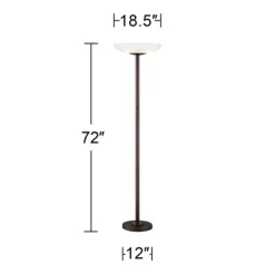 Possini Euro Design Meridian Light Blaster Modern Torchiere Floor Lamp 72" Tall Oil Rubbed Bronze LED Frosted Glass Shade For Living Room Bedroom Home 11 Possini Euro Design Meridian Light Blaster Modern Torchiere Floor Lamp 72" Tall Oil Rubbed Bronze LED Frosted Glass Shade For Living Room Bedroom Home -Famous Lighting Store GUEST 803ecb5f e771 4b8e 9668 cee840e07fb2