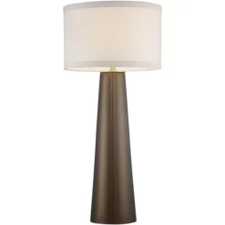 Possini Euro Design Karen Modern Table Lamp 36" Tall Dark Gold Glass Off White Fabric Drum Shade For Bedroom Living Room Bedside Nightstand Office 12 Possini Euro Design Karen Modern Table Lamp 36" Tall Dark Gold Glass Off White Fabric Drum Shade For Bedroom Living Room Bedside Nightstand Office -Famous Lighting Store GUEST 80af0f1e 65f9 4dc8 ad3c c1584cc771ff