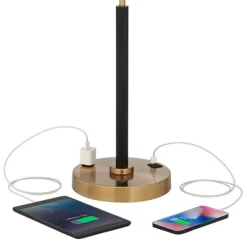 Possini Euro Design Carlyle Gold Black USB Desk Lamps Set Of 2 With Smart Socket -Famous Lighting Store GUEST 80e74b3c 36b2 4e1f 8bcd ad2faf4a1303