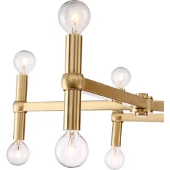 Possini Euro Design Marya Satin Brass Chandelier 37" Wide Modern 24-Light Fixture For Dining Room House Foyer Kitchen Island Entryway Bedroom Home -Famous Lighting Store GUEST 80f1b7db 4781 4ac8 938b b8395274afb5