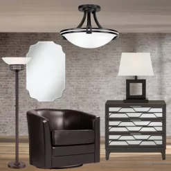 Possini Euro Design Light Blaster Modern Torchiere Floor Lamp 72 1/2" Tall Warm Bronze LED White Frosted Glass Bowl Shade For Living Room Bedroom Home -Famous Lighting Store GUEST 850569d9 d068 4326 aad7 a33ef97851f4