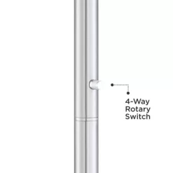 Possini Euro Design Meridian Light Blaster Modern Torchiere Floor Lamp 72" Tall Brushed Nickel LED Frosted Glass Shade For Living Room Bedroom Office -Famous Lighting Store GUEST 86d3e492 d91f 458d 8a1e 61e18cd59934