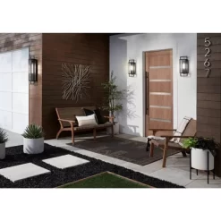 Possini Euro Design Jericho Modern Outdoor Wall Light Fixture Textured Black Steel 28" Clear Glass For Post Exterior Barn Deck House Porch Yard Patio -Famous Lighting Store GUEST 87dbdecc b3ee 434d 97ec 60a32dc60fa9