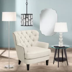 Possini Euro Design Simplicity Modern Floor Lamp 59" Tall Brushed Nickel Silver Off White Tapered Drum Shade For Living Room Bedroom Office House Home 17 Possini Euro Design Simplicity Modern Floor Lamp 59" Tall Brushed Nickel Silver Off White Tapered Drum Shade For Living Room Bedroom Office House Home -Famous Lighting Store GUEST 89441d69 84ed 4940 8417 f867d4af1a77