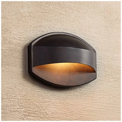 Possini Euro Design Xane Modern Industrial Outdoor Wall Light Fixture Bronze Dark Sky 7" For Post Exterior Barn Deck House Porch Yard Patio Outside 3 Possini Euro Design Xane Modern Industrial Outdoor Wall Light Fixture Bronze Dark Sky 7" For Post Exterior Barn Deck House Porch Yard Patio Outside