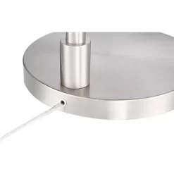 Possini Euro Design Vogue Modern Floor Lamp With Tray Table 60" Tall Brushed Nickel USB Charging Port Organza Outer White Inner Shade For Living Room -Famous Lighting Store GUEST 8c17ad03 5da4 421f aa50 a05ac162d43e 1