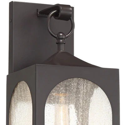 Possini Euro Design Tyne Modern Outdoor Wall Light Fixture Bronze 20 1/2" Seedy Glass For Post Exterior Barn Deck House Porch Yard Posts Patio Home 4 Possini Euro Design Tyne Modern Outdoor Wall Light Fixture Bronze 20 1/2" Seedy Glass For Post Exterior Barn Deck House Porch Yard Posts Patio Home - Image 2