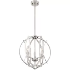 Possini Euro Design Spherical Brushed Nickel Pendant Chandelier 16" Wide Modern Orb 3-Light Fixture For Dining Room House Foyer Kitchen Island Bedroom 12 Possini Euro Design Spherical Brushed Nickel Pendant Chandelier 16" Wide Modern Orb 3-Light Fixture For Dining Room House Foyer Kitchen Island Bedroom -Famous Lighting Store GUEST 8e92f18d c578 4818 8a42 6dcf8a523fee