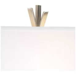 Possini Euro Design Modern Table Lamps 30" Tall Set Of 2 Brushed Steel Black White Linen Rectangular Shade For Living Room Family Bedroom -Famous Lighting Store GUEST 8eedfaeb 4e0f 44aa 975d b4b4c14379d0