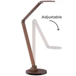 Possini Euro Design Magnum Modern Desk Lamp 36" Tall French Bronze Brown Metal LED Adjustable For Bedroom Living Room Bedside Nightstand Office House -Famous Lighting Store GUEST 8f910f18 8c63 492c 82b3 f73cca3d94bc