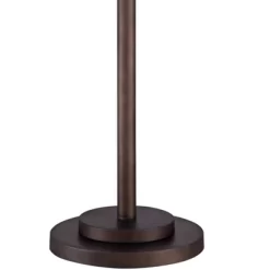 Possini Euro Design Garth Modern Floor Lamp Standing 63 1/2" Tall Oil Rubbed Bronze Burlap Fabric Drum Shade For Living Room Bedroom Office House Home -Famous Lighting Store GUEST 91a0537e e9a3 4be4 ac08 c325a14b911a