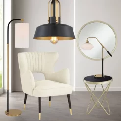 Possini Euro Design Black Warm Brass Mini Pendant Lighting Fixture 12" Wide Farmhouse Rustic For Dining Room House Home Kitchen Island High Ceilings -Famous Lighting Store GUEST 94ec432f 20b8 4ccb bcdb dc2971fa869c