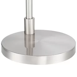 Possini Euro Design Vogue Modern Floor Lamp With Tray Table 60" Tall Brushed Nickel USB Charging Port Organza Outer White Inner Shade For Living Room -Famous Lighting Store GUEST 9553eb9b 0d48 4109 9dfe 8f0aab373f0b 1