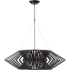 Possini Euro Design Planet Black Large Pendant Light 31 1/2" Wide Mid Century Modern White Glass For Dining Room House Foyer Kitchen Island Entryway -Famous Lighting Store GUEST 95d4f1e4 6e98 4618 b7e9 1708c75555bc