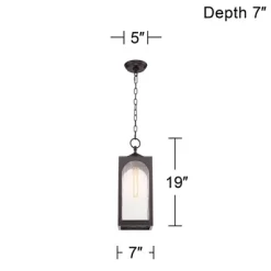Possini Euro Design Tyne Modern Industrial Outdoor Hanging Light Bronze 19" Seedy Glass Shade For Post Exterior Barn Deck House Porch Yard Patio Home 15 Possini Euro Design Tyne Modern Industrial Outdoor Hanging Light Bronze 19" Seedy Glass Shade For Post Exterior Barn Deck House Porch Yard Patio Home -Famous Lighting Store GUEST 963626fc 88b2 47d9 9639 0195ea027bf2