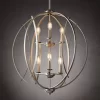 Possini Euro Design Spherical Brushed Nickel Large Chandelier 24" Wide Modern 6-Light Fixture For Dining Room House Foyer Kitchen Island Entryway Home -Famous Lighting Store GUEST 96648345 b07e 4e08 85f2 f5801cb5b73f