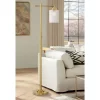 Possini Euro Design Kinsey Modern Downbridge Floor Lamp 67" Tall Warm Brass Metal Stone Pattern Glass Shade For Living Room Reading Bedroom Office -Famous Lighting Store GUEST 9a0b3dcf 795c 4e67 b728 b655c3d4847e