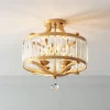 Vienna Full Spectrum Prava Modern Ceiling Light Semi Flush Mount Fixture 16 1/2" Wide Warm Brass 4-Light Crystal Drum For Bedroom Kitchen Living Room -Famous Lighting Store GUEST a2381461 c046 4dd4 acfa 4346055306e5
