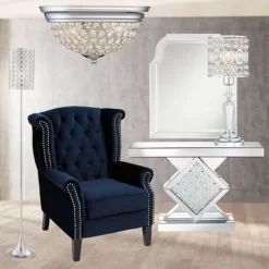 Possini Euro Design Faith Modern Ceiling Light Flush Mount Fixtures 11" Wide Set Of 2 Chrome 2-Light Crystal For Bedroom Kitchen Living Room Hallway -Famous Lighting Store GUEST a4905e02 2116 4c7b b077 1b4e62f92e0b