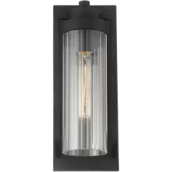 Possini Euro Design Bogata Modern Outdoor Wall Light Fixture Textured Black 15 1/2" Clear Ribbed Glass For Post Exterior Barn Deck House Porch Yard 11 Possini Euro Design Bogata Modern Outdoor Wall Light Fixture Textured Black 15 1/2" Clear Ribbed Glass For Post Exterior Barn Deck House Porch Yard -Famous Lighting Store GUEST a536d9d1 3d8b 4350 b795 85244681e476