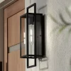Possini Euro Design Jericho Modern Outdoor Wall Light Fixture Textured Black Metal 19" Clear Glass Panel For Post Exterior Barn Deck House Porch Yard -Famous Lighting Store GUEST ababa9ae d9d2 4d6f 89c1 e994e820c955