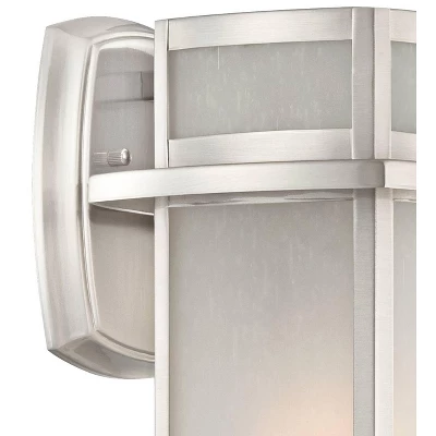 Possini Euro Design Delevan Modern Outdoor Wall Lights Fixture Set Of 2 Brushed Nickel 11 1/4" Frosted Seedy Glass For Post Exterior Barn Deck House 3 Possini Euro Design Delevan Modern Outdoor Wall Lights Fixture Set Of 2 Brushed Nickel 11 1/4" Frosted Seedy Glass For Post Exterior Barn Deck House