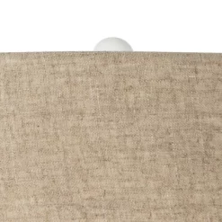 Possini Euro Design Cosgrove Modern Mid Century Table Lamp 26 1/2" High White Glazed Ceramic Light Brown Linen Drum Shade For Bedroom Living Room Home -Famous Lighting Store GUEST aec724b0 1235 407d a4f5 4683db876044