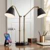 Possini Euro Design Sentry Modern Mid Century Desk Lamp 23" High Black Brass With USB Charging Port LED Adjustable Cone Shade For Bedroom Living Room 2 Possini Euro Design Sentry Modern Mid Century Desk Lamp 23" High Black Brass With USB Charging Port LED Adjustable Cone Shade For Bedroom Living Room -Famous Lighting Store GUEST b54ba3a8 fb04 4798 bbf9 ebae1a38c484