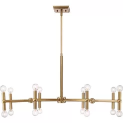 Possini Euro Design Marya Satin Brass Chandelier 37" Wide Modern 24-Light Fixture For Dining Room House Foyer Kitchen Island Entryway Bedroom Home -Famous Lighting Store GUEST b5a902d5 12bd 4e8a aa7c 836643f0113c