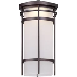 Possini Euro Design Theola Modern Outdoor Wall Light Fixture Bronze LED 12 3/4" Etched Glass Shade For Post Exterior Barn Deck House Porch Yard Patio -Famous Lighting Store GUEST baa946e0 91c4 4ed4 a712 9ad122a8af9c