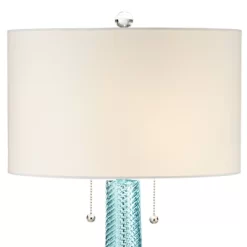 Possini Euro Design Modern Table Lamps 28.5" Tall Set Of 2 Light Sky Blue Fluted Glass White Drum Shade For Living Room Bedroom Office Family 12 Possini Euro Design Modern Table Lamps 28.5" Tall Set Of 2 Light Sky Blue Fluted Glass White Drum Shade For Living Room Bedroom Office Family -Famous Lighting Store GUEST baeaf23b c670 4011 8cc8 3b7264d65662