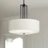 Possini Euro Design Sundry Semi Gloss Black Drum Pendant Chandelier 24" Wide Modern Double Shade 4-Light Fixture For Dining Room Foyer Kitchen Island -Famous Lighting Store GUEST bb68613d dd63 4d18 92fa 827cb10cecd8