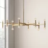 Possini Euro Design Marya Satin Brass Chandelier 37" Wide Modern 24-Light Fixture For Dining Room House Foyer Kitchen Island Entryway Bedroom Home -Famous Lighting Store GUEST bdcd1706 b12b 4a22 980a f7103ecece29