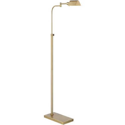 Possini Euro Design Keegan Traditional Pharmacy Floor Lamp 54 1/4" Tall Warm Gold Adjustable Swing Arm Metal Tent Shade For Living Room Reading 8 Possini Euro Design Keegan Traditional Pharmacy Floor Lamp 54 1/4" Tall Warm Gold Adjustable Swing Arm Metal Tent Shade For Living Room Reading - Image 6