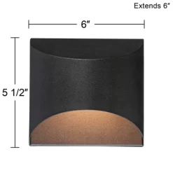 Possini Euro Design Ratner Modern Outdoor Wall Light Fixture Black Dark Sky LED Downlight 5 1/2" For Post Exterior Barn Deck House Porch Yard Patio -Famous Lighting Store GUEST c1ada9e6 c498 4780 8ace 40a3d73aacc8