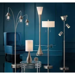 Possini Euro Design Nuovo Modern Tree Floor Lamp 70" Tall Brushed Nickel 3 Light Adjustable Heads For Living Room Reading Bedroom Office House Home -Famous Lighting Store GUEST c4055c5b c330 4882 8cdd de2ac843709b