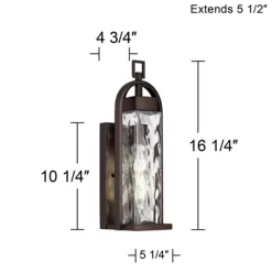 Possini Euro Design Winona Modern Outdoor Wall Light Fixture Bronze 16 1/4" Water Glass For Post Exterior Barn Deck House Porch Yard Posts Patio Home -Famous Lighting Store GUEST c46d4556 869a 4d8a 8cf6 b6ffe9f8c3a5