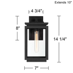 Possini Euro Design Atkins Modern Outdoor Wall Light Fixture Matte Black 14 1/4" Clear Glass For Post Exterior Barn Deck House Porch Yard Posts Patio 15 Possini Euro Design Atkins Modern Outdoor Wall Light Fixture Matte Black 14 1/4" Clear Glass For Post Exterior Barn Deck House Porch Yard Posts Patio -Famous Lighting Store GUEST c4f94a04 427c 45f8 8ab8 4730e3953599